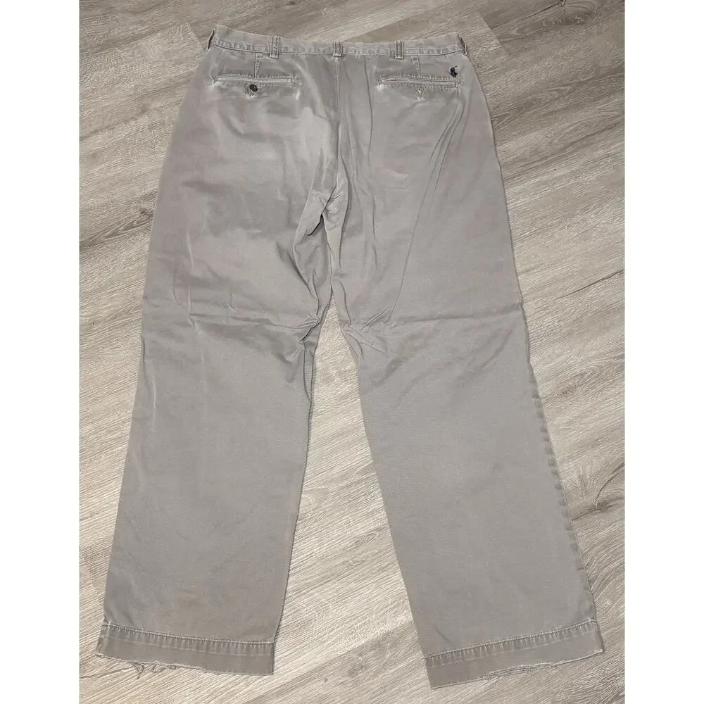 Polo Ralph Lauren Pants Mens 34x32 Grey The Preston Straight Chino Casual Preppy